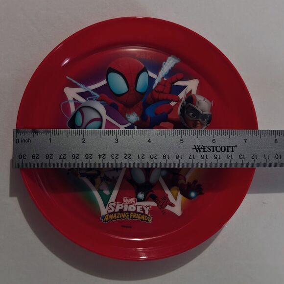 Zak! Red Plastic Plates Spidey & His Amazing Friends 7.5" Kids Zak Party Supply - Picture 4 of 9